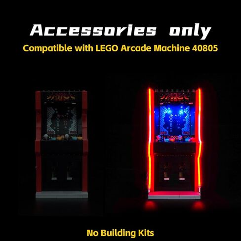 طقم مصباح LED اللطيف متوافق مع آلة Lego Arcade ، الضوء الإبداعي المتوافق مع LEGO 40805 - لا يأتي مع النموذج in Saudi Arabia