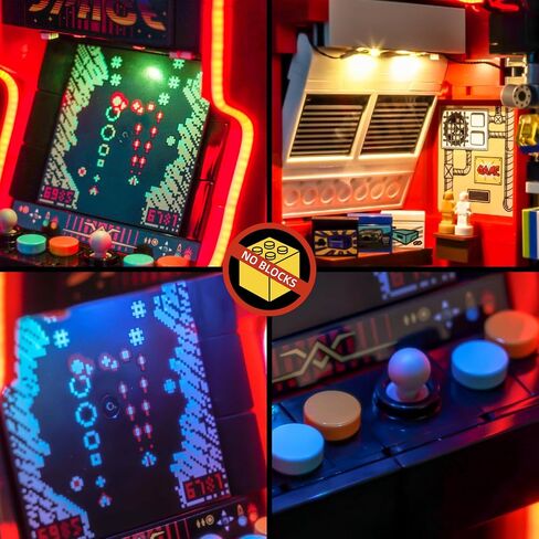 طقم مصباح LED اللطيف متوافق مع آلة Lego Arcade ، الضوء الإبداعي المتوافق مع LEGO 40805 - لا يأتي مع النموذج in Saudi Arabia