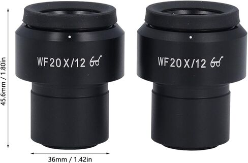 Eujgoov 20x مجال عرض واسع ، تعديل Diopter Zoom العدسة المجهر الرقمي مع واجهة 30 مم لاستريو مناسبة لسلسلة العدسة البصرية جسم معدني in Kuwait