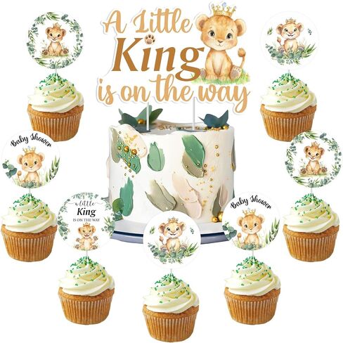 أسد دش الطفل ، 25pcs ، King Little King على الطريقة التي تزيين كعكة الكعك من أجل Lion Wild Woodland Jungle Safari Defer Cansory Decoration in Saudi Arabia