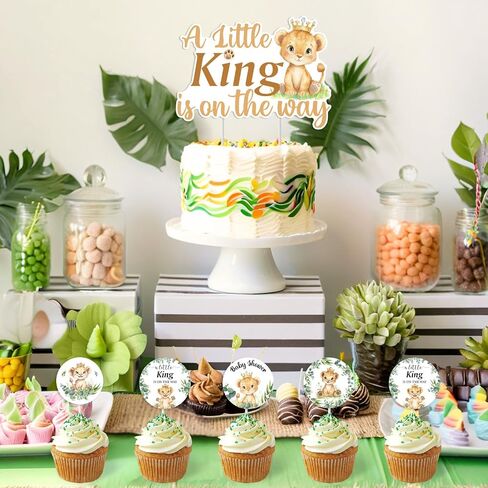 أسد دش الطفل ، 25pcs ، King Little King على الطريقة التي تزيين كعكة الكعك من أجل Lion Wild Woodland Jungle Safari Defer Cansory Decoration in Saudi Arabia
