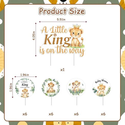 أسد دش الطفل ، 25pcs ، King Little King على الطريقة التي تزيين كعكة الكعك من أجل Lion Wild Woodland Jungle Safari Defer Cansory Decoration in Saudi Arabia
