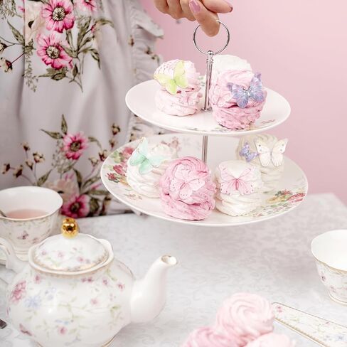 40 PCS زينة كعكة الفراشة الصالحة للأكل ، 7 أنماط مختلطة 7 أنماط كبيرة وصغيرة ورق الفراشة زخرفة كعكة الفراش in Saudi Arabia