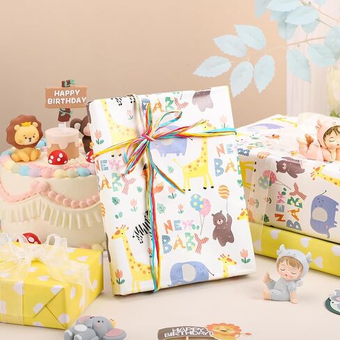 دش رضيع للاستحمام القابل للانعكاس ، لفة ورقة 17 بوصة × 33 قدمًا وورقة جديدة لتصميم الطفل للاستحمام المحايدة للطفل ، وولد حديث ، والاحتفال الأول ، والاحتفال in Kuwait