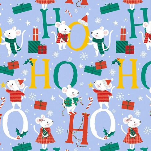 RUSPEPA Christmas Cow Wrapping Paper Roll, Mini Roll, Cute Highland Cow with Wreath & Scarf, Floral and Greenery, Gift Wrap for Kids, Women, Family, Farmhouse Style Xmas Gifts, 17 Inches x 16.4 Feet in Saudi Arabia