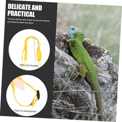 GALPADA Pet Traction for Lizard Lightweight and Outside Leash for Reptiles for Bearded Dragons Geckos and Hamsters Compact Design for Easy Carrying in Saudi Arabia