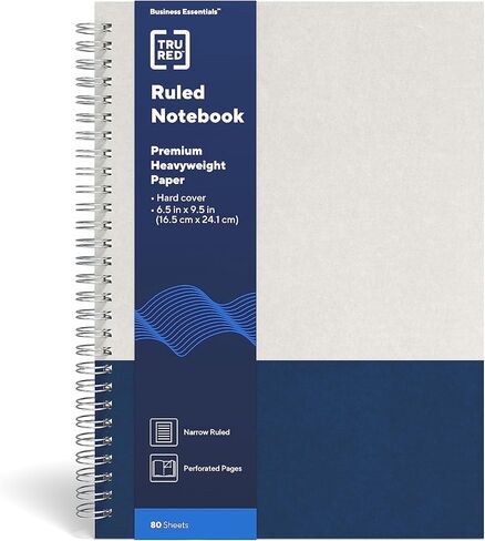 الغلاف الصلب Staples Tru Red Medium Hard Cover ، Gray/Blue ، 3/Pack (TR55740VS) in Saudi Arabia