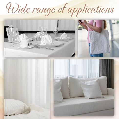 1 Yard White Cotton Fabric, Cotton Fabric by The Yard 59 inch Wide Quilting Cloth for Embroidery DIY Sewing Apparel Cloth in Kuwait