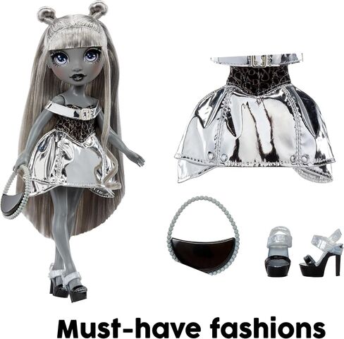 Rainbow High Shadow High Luna Madison- Grayscale 11" Fashion Doll. Grey Hair. Metallic Grey Outfit, Stylish Handbag, Great Gift for Kids 4-10 Years Old in Saudi Arabia