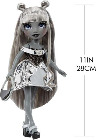 Rainbow High Shadow High Luna Madison- Grayscale 11" Fashion Doll. Grey Hair. Metallic Grey Outfit, Stylish Handbag, Great Gift for Kids 4-10 Years Old in Saudi Arabia