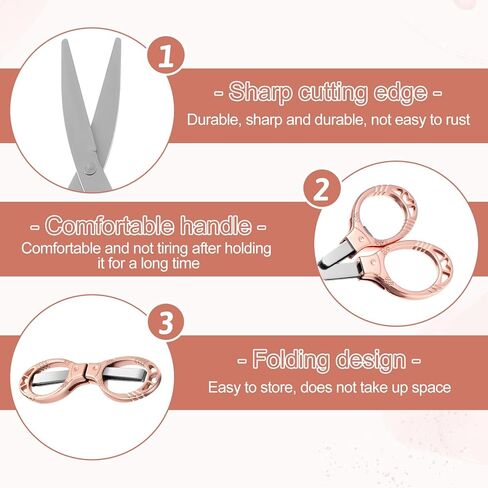 2 Piece Stainless Steel Portable Mini Small Traveling Scissors, Foldable Travel Mini Folding Scissor, Portable Travel Scissors, Safety Pocket Badge Small Scissor for Home Office in Kuwait