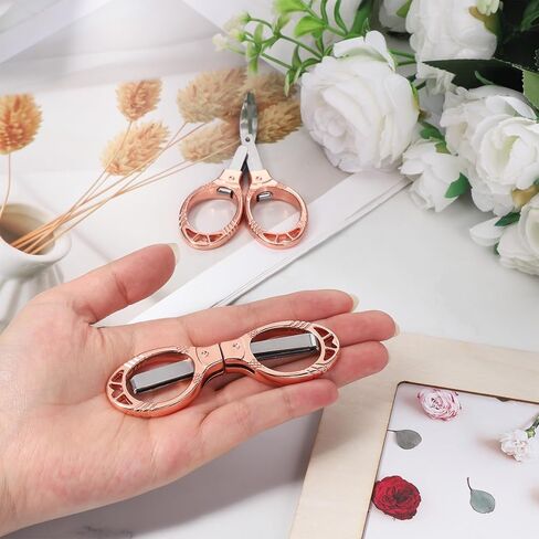 2 Piece Stainless Steel Portable Mini Small Traveling Scissors, Foldable Travel Mini Folding Scissor, Portable Travel Scissors, Safety Pocket Badge Small Scissor for Home Office in Kuwait