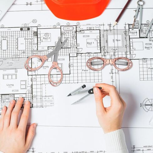 2 Piece Stainless Steel Portable Mini Small Traveling Scissors, Foldable Travel Mini Folding Scissor, Portable Travel Scissors, Safety Pocket Badge Small Scissor for Home Office in Kuwait