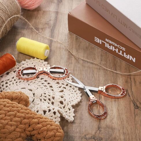 2 Piece Stainless Steel Portable Mini Small Traveling Scissors, Foldable Travel Mini Folding Scissor, Portable Travel Scissors, Safety Pocket Badge Small Scissor for Home Office in Kuwait