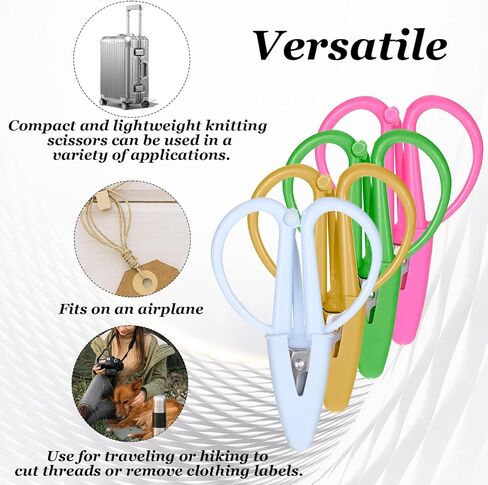 4 Pcs Multicolor Tiny Travel Scissors Mini Scissors Set 2.6x1.7 Inch Stainless Steel Detail Sewing Scissor Tiny Small Scissor with Cover for Sewing Crafts Yarn in Kuwait