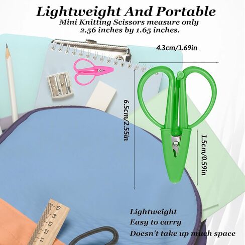 4 Pcs Multicolor Tiny Travel Scissors Mini Scissors Set 2.6x1.7 Inch Stainless Steel Detail Sewing Scissor Tiny Small Scissor with Cover for Sewing Crafts Yarn in Kuwait