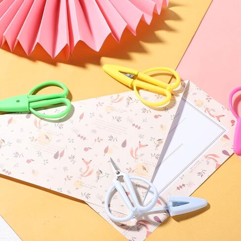 4 Pcs Multicolor Tiny Travel Scissors Mini Scissors Set 2.6x1.7 Inch Stainless Steel Detail Sewing Scissor Tiny Small Scissor with Cover for Sewing Crafts Yarn in Kuwait