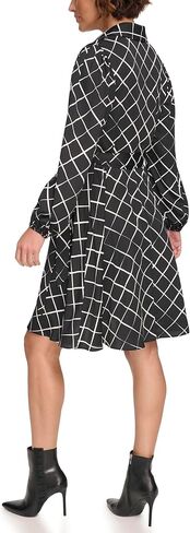 DKNY Women's Long Sleeve Faux Wrap Dress in Kuwait
