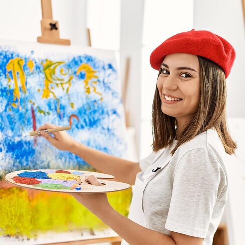 6 أجزاء من فرشاة الاستنسل الخشبية ، فرش شريرة الخشن القابلة للغسل للطلاء ، فرشاة الاستنسل الطبيعية للرسوم المائية للزيت الأكريلي in Saudi Arabia