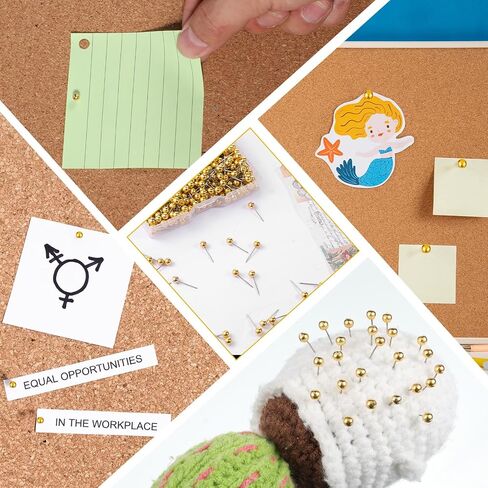 500pcs خريطة دبابيس دبابيس صغيرة الدباطرة رأس الدبابيس خريطة جولة جولة الخرائط الدبوس دبوس إبهام الإبهام لصالح لوحة الفلين صورة خرائط جدار الصورة معلقة المدرسة المنزل الحرف ديي (الذهب) in Kuwait