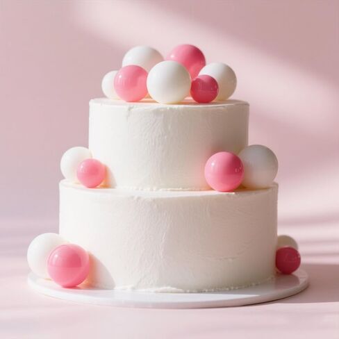48pcs كرات الكعكة توببر ديكورات البالونات الصغيرة الكعكة العصي العصي كرات الرغوة cupcake تختار تزيين لحفل زفاف طفل عيد ميلاد لوازم حفلة (أسود ، ذهبي ، أبيض) in Kuwait