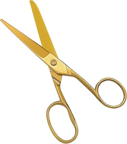 Gold Scissors for Office and Home Use, 7.3 Inch Stainless Steel Desk Scissors with Comfort Grip, Sharp Blades for Paper, Craft, Fabric, General Purpose Cutting, Elegant Gold Finish in Saudi Arabia