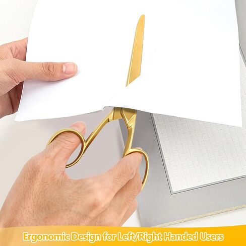 Gold Scissors for Office and Home Use, 7.3 Inch Stainless Steel Desk Scissors with Comfort Grip, Sharp Blades for Paper, Craft, Fabric, General Purpose Cutting, Elegant Gold Finish in Saudi Arabia
