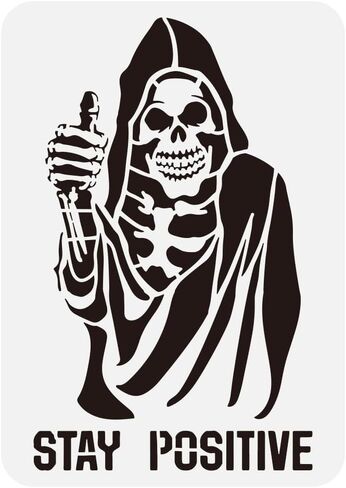 FINGERINSPIRE Funny Grim Reaper Stencil 8.3x11.7inch Halloween Template DIY in Saudi Arabia