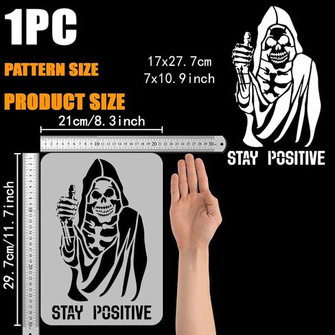 FINGERINSPIRE Funny Grim Reaper Stencil 8.3x11.7inch Halloween Template DIY in Saudi Arabia