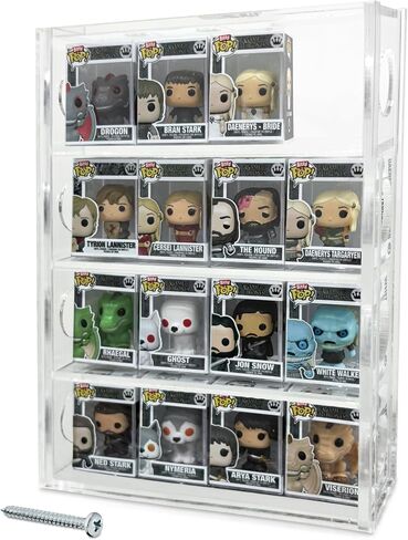 Acrylic Display Case Compatible with Funko Bitty Pop – Clear Tiered Stand for Mini Figures & Collectibles, Protective Display Box for Bittys & Miniatures in Saudi Arabia