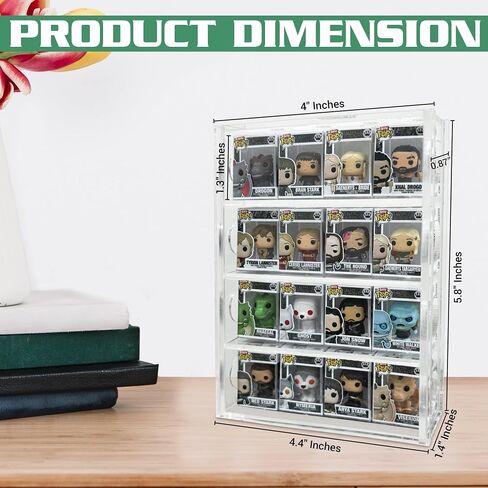 Acrylic Display Case Compatible with Funko Bitty Pop – Clear Tiered Stand for Mini Figures & Collectibles, Protective Display Box for Bittys & Miniatures in Saudi Arabia