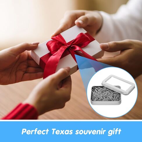 60 Pcs Texas State Shaped Paper Clips Cute Silver Paperclips Bookmark Fun Texas Souvenirs Gift for Book Lovers Students Teachers Office Back to School Supplies Home Desk Organizers in Saudi Arabia