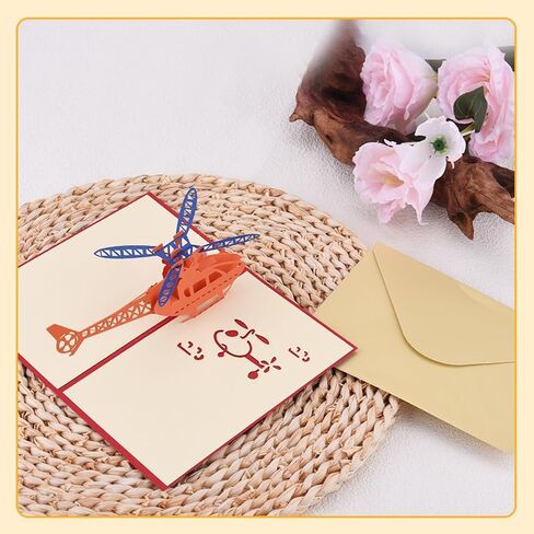 Airplane Pop up Card for Airline Pilot Birthday Gift Card for Friends Husband Dad Pilot Retirement Gift for Men Uncle Aviation Lover Birthday Cards for Women Men Daughter Son Nephew Airplane Card in Saudi Arabia