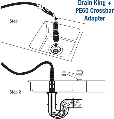 دراين كينج 340 الكل في واحد، مجموعة فك انسداد الصرف سهلة الاستخدام، من 1.5 إلى 3 بوصة in Kuwait