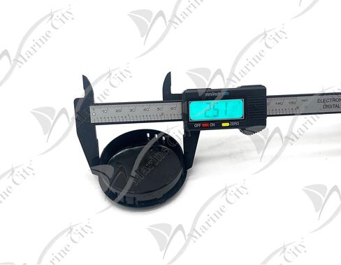 MARINE CITY أسود 2-1/2 بوصة بناء الكمبيوتر الشخصي عالي القوة مقاوم للتعب سهل التركيب ذو لمسة نهائية لامعة غطاء مركزي لعجلة قيادة القارب للقوارب البحرية in Kuwait