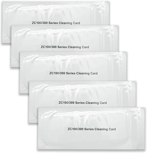 مجموعة طابعة بطاقة هوية 5pcs تناسب Zebra ZC100 ZC150 ZC300 ZC350 ، بطاقة التنظيف أحادية الاستخدام استبدل 105999-311 in Saudi Arabia