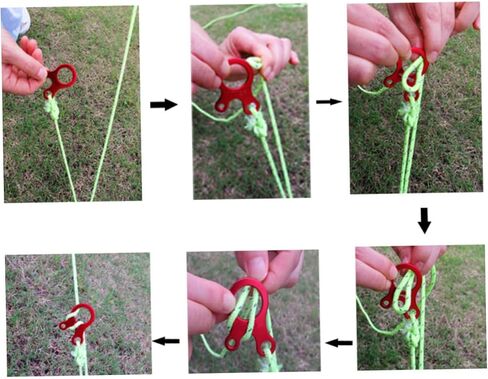 12pcs Quick Knotting Tool Cam Jam Cord Tighteners for Tent Hanging Rope Wind Rope Buckle Camping Supplies in Saudi Arabia