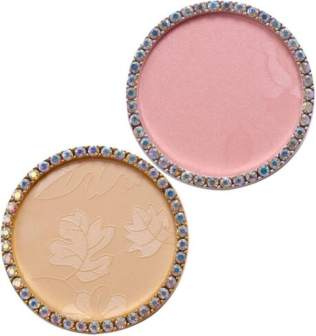 2pcs Round Rinestons Nail Art Display Palette Tray for Home Salon Gel Polish Mixing Resin Resin Resin Resin in Saudi Arabia