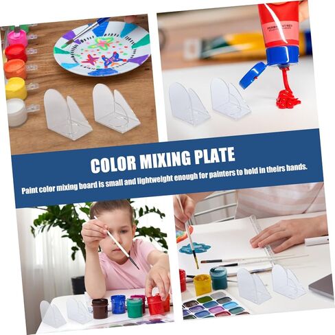 2 Pcs Acrylic Mixing Pallets Waterproof Art Paint Trays for Watercolor and Makeup for Professional Artists and DIY Projects in Saudi Arabia