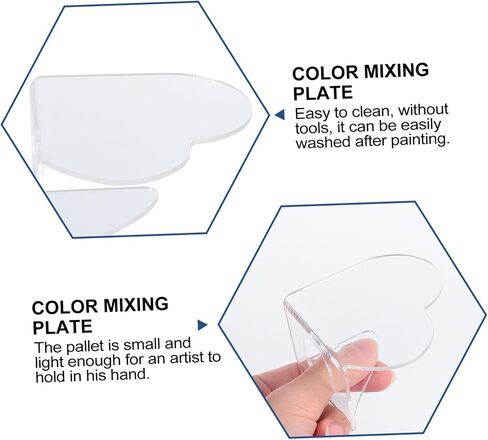 2 Pcs Acrylic Mixing Pallets Waterproof Art Paint Trays for Watercolor and Makeup for Professional Artists and DIY Projects in Saudi Arabia