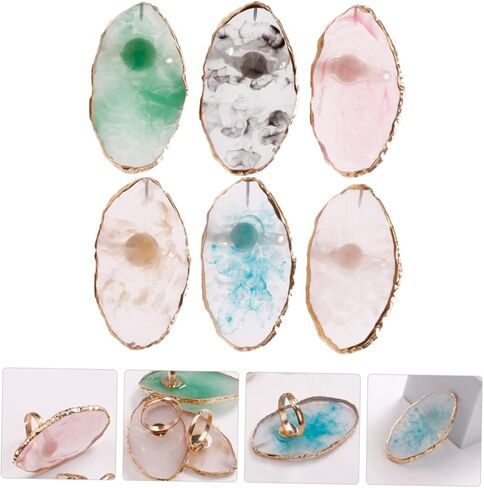 6Pcs Nail Art Palette Color Mixing Trays for Nail Painting Material Chic Design for Blending Nail Colors Lipsticks and Pigments in Saudi Arabia