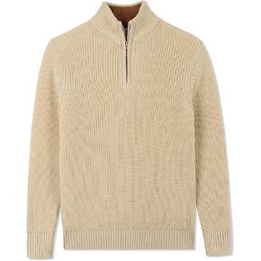 Kid Nation Boys Sweater 100% Cotton 1/4 Zip Sweater Turtleneck Pullover for Boy 3-14 Years in Kuwait