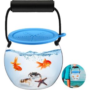 Feekoon Catch and Release Plastic Beach Aquarium Kit, Clear and Transparent Portable Handheld Tank, Great Concept for Catching and Release Critters, Ideal for Beach, Pool and Lake in Kuwait