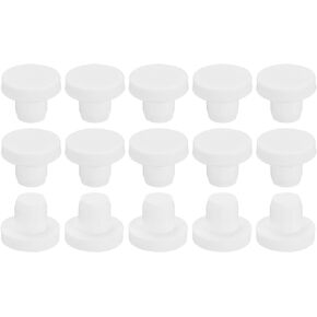 MECCANIXITY Silicone Rubber Solid Plug Soft Flexible Stopper for 2.8-3mm Hole White 15 Pieces