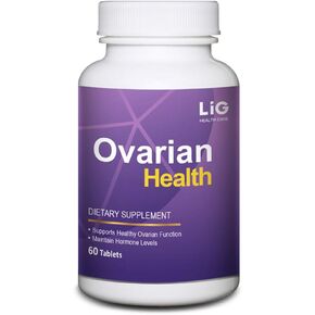 LIG Ovarian Health - Natural Supplement (60 Tablets) - Shrink Ovarian Cysts - Balance Hormone Levels - Maintain Ovarian Health - Honeysuckle Flower