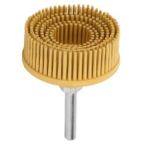 2Inch Bristle Disc Emery Rubber Abrasive Brush Polishing Grinding Wheel for Burr Rust Removal(Yellow 80#)