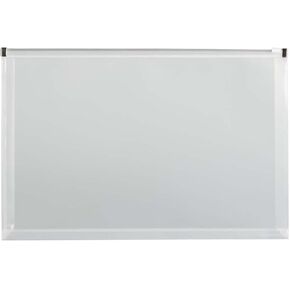 JAM PAPER Plastic Envelopes with Zip Closure - Legal Booklet - 9 1/2 x 14 1/2 - Clear - 3/Pack