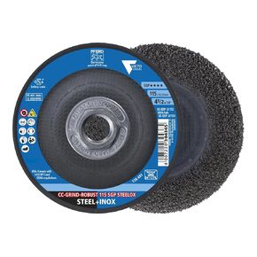 PFERD Grinding Disc - Pack of 10 - CC-Grind®-Robust, 4-1/2" x 7/8" - SGP STEELOX VICTOGRAIN® Ceramic - High-Performance Abrasive Disc for Aggressive Grinding - Part 61152