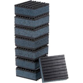 HARFINGTON 8pcs Rubber Anti Vibration Pads 3" x 3" x 7/8" Isolation Vibration Absorbing Pad Damping Mat Anti-Skid Noise with EVA Center for Air Compressor Conditioner Treadmill Washer