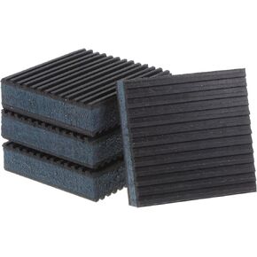 4pcs Rubber Anti Vibration Pads 4" x 4" x 7/8" Isolation Vibration Absorbing Pad Damping Mat Anti-Skid Noise with EVA Center for Air Compressor Conditioner Treadmill Washer